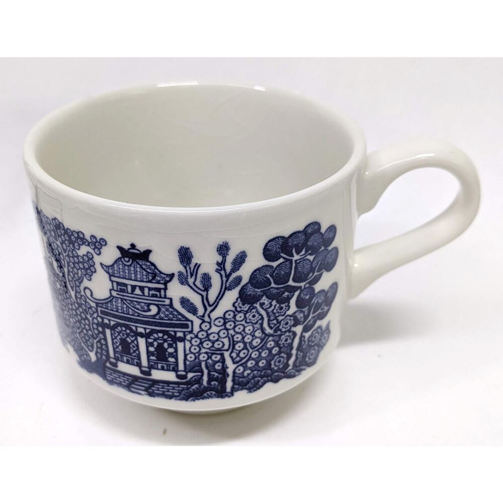 Authentic Churchill Blue Willow China Plate, Cup, Saucer 3-Piece Set England NEW - Picture 9 of 10